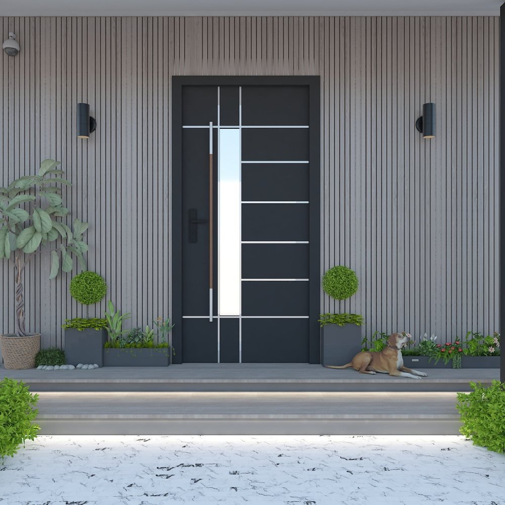 Modern Steel Entry — Insulated Steel