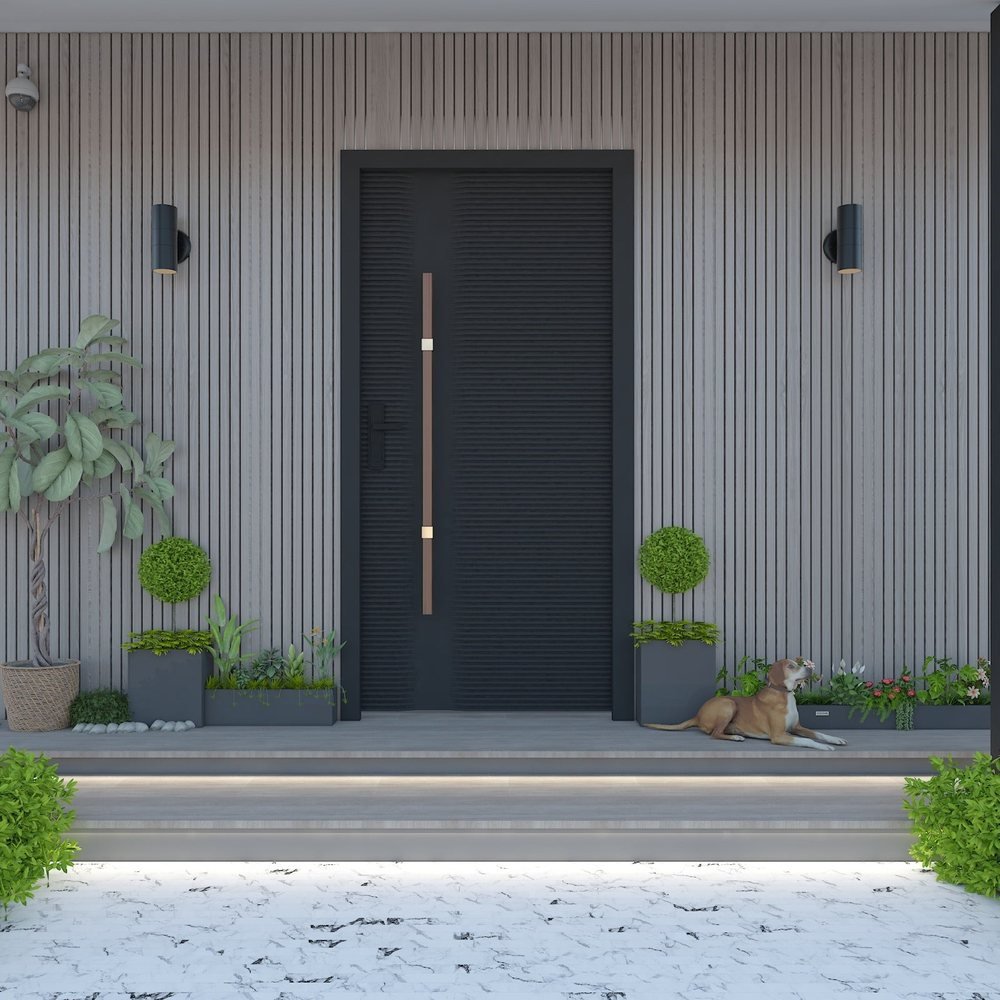 Contemporary Metal Door — Insulated Steel